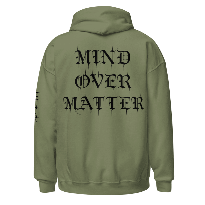 Mind Over Matter Hoodie (Black Print)