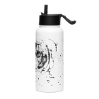 32oz Stm Handprint Bottle With Straw