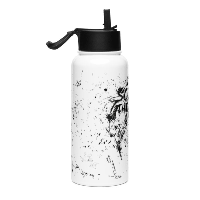 32oz Stm Handprint Bottle With Straw